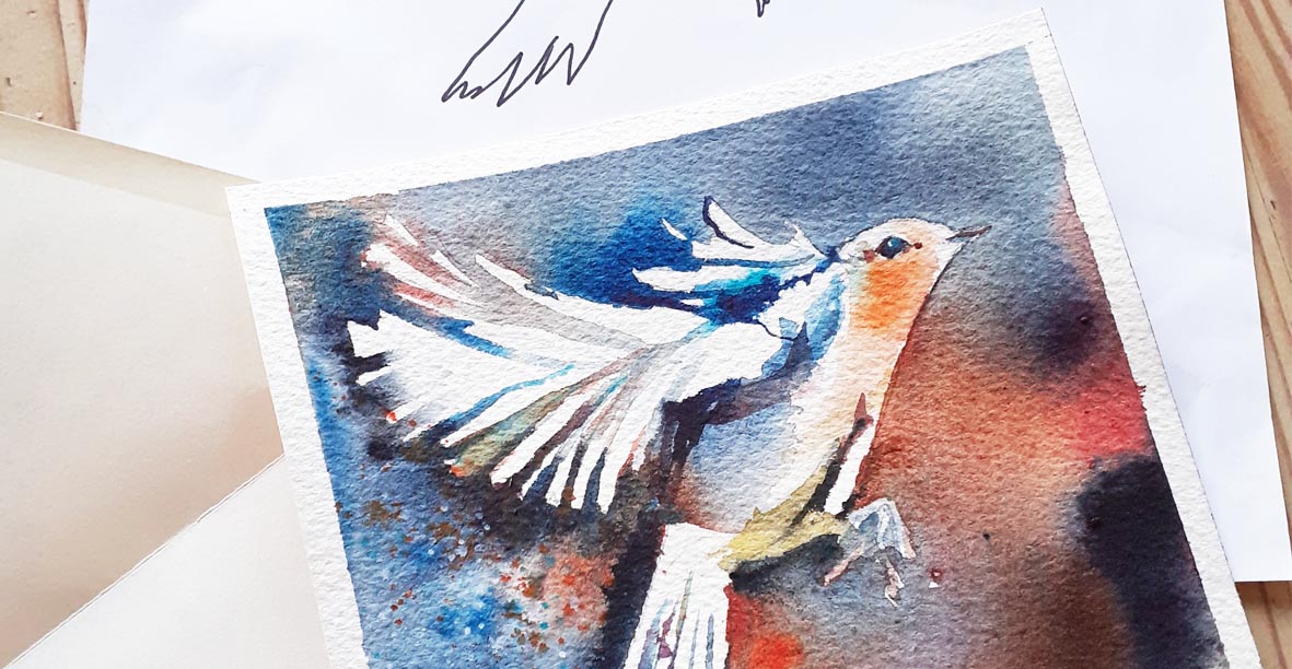 Oiseau aquarelle