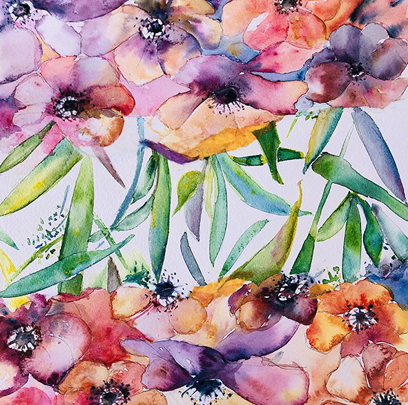 COURS AQUARELLE FLEURS 40